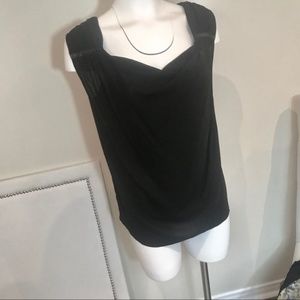 House of Harlow 1960 Black sleeveless blouse